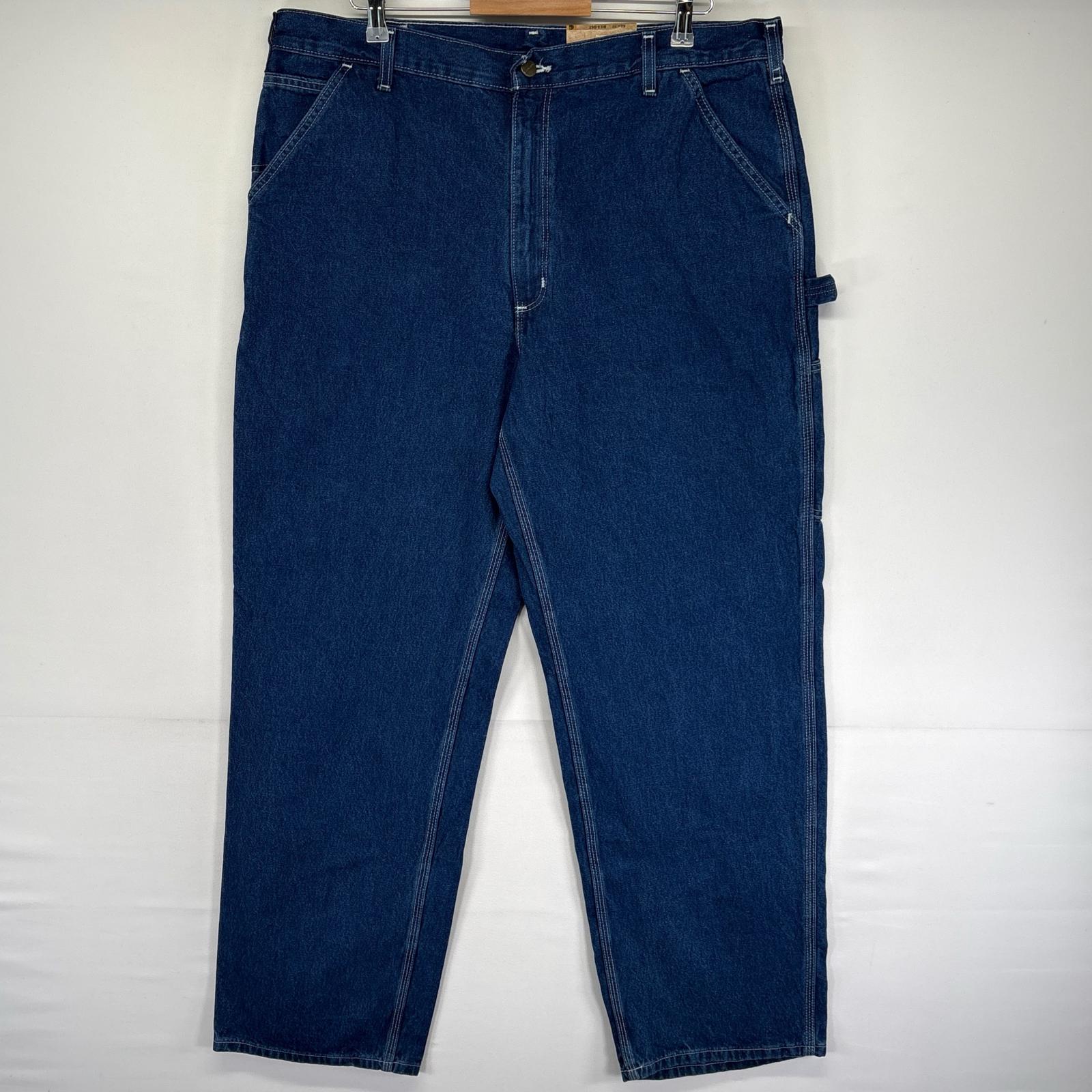 古着 カーハート Carhartt パンツ デニムペインターパンツ 大きいサイズ タグ付き ワーク ワンポイントロゴ w40 L32 ブルー系 メンズ 【中古】｜古着屋NIKKU