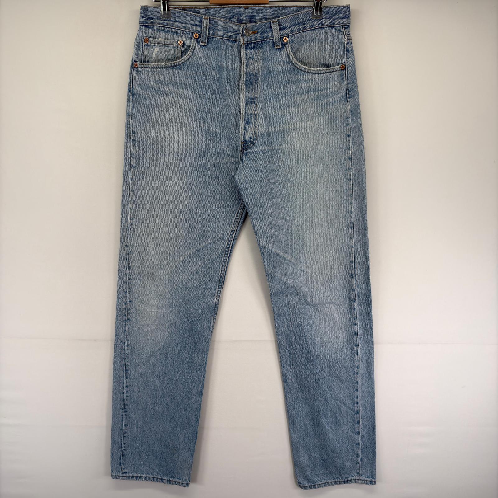 古着 リーバイス Levi's デニム パンツ 501 5ポケット ストレート 長ズボン ボタンフライ ジーンズ ジーパン ブルー系 メンズ 【中古】｜古着屋NIKKU 7,227円