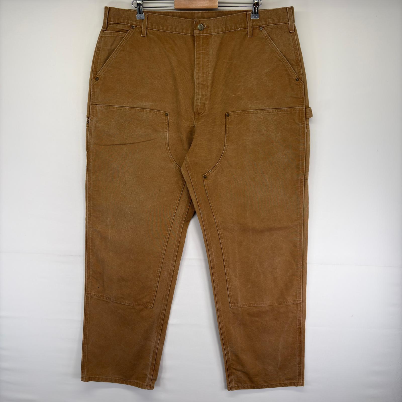 古着 カーハート Carhartt USA製 ダック パンツ ペインター ダブルニー スパナポケット 大きいサイズ w42 L34 ブラウン系 メンズ 【中古】｜古着屋NIKKU