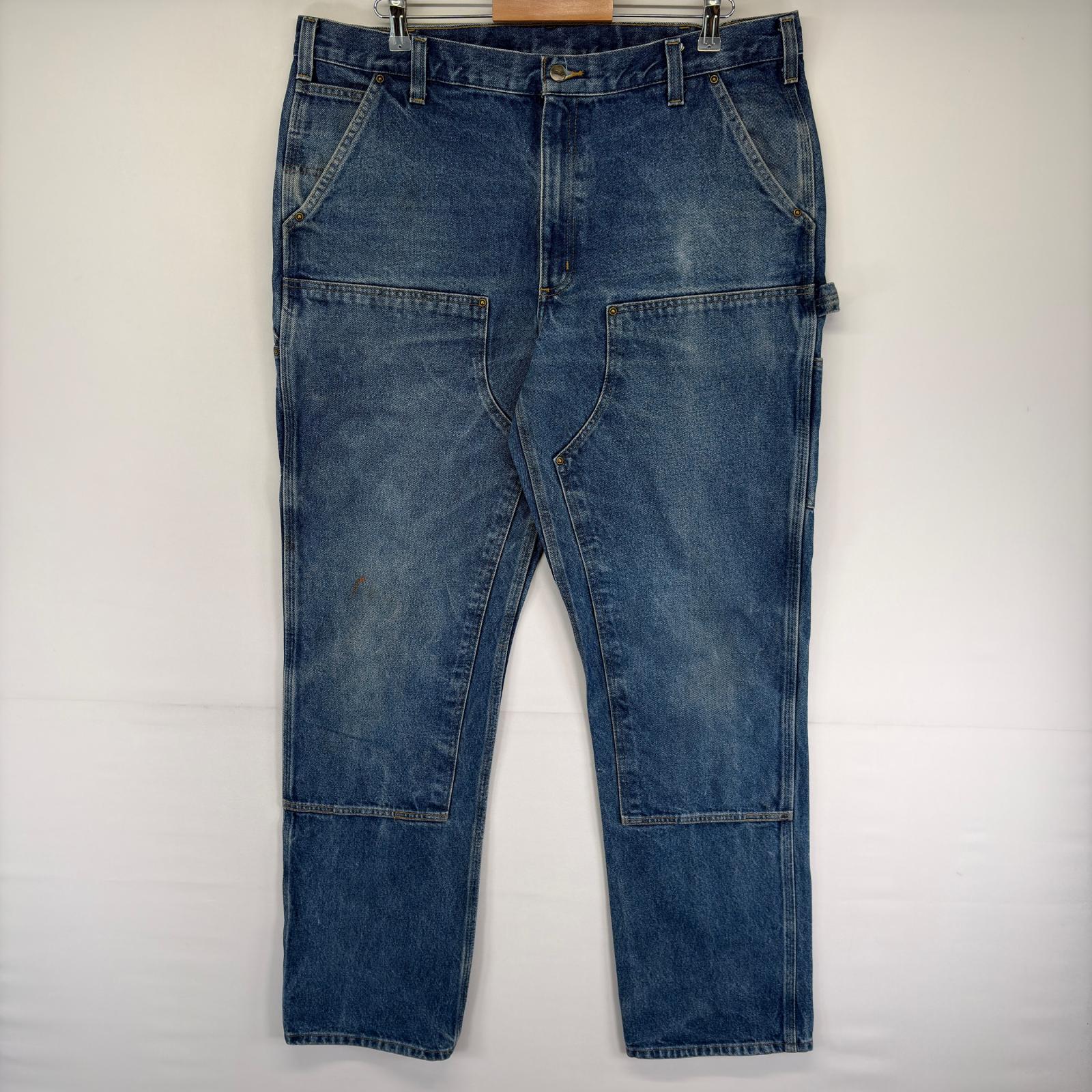 古着 カーハート Carhartt デニム パンツ ペインター ダブルニー ハンマーループ スパナポケット w40 L36 ブルー系 メンズ 【中古】|古着屋NIKKU