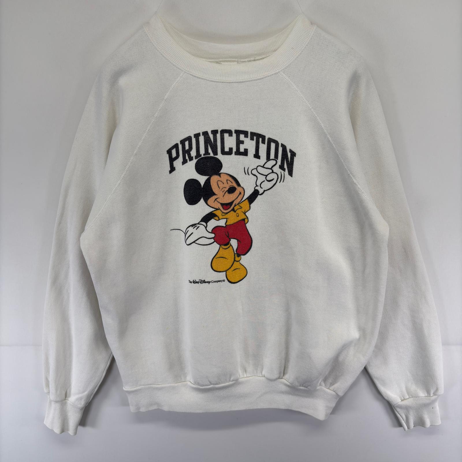 古着 80's/80年代 ヴィンテージ チャンピオン Champion スウェット ラグラン トレーナー ミッキーマウス 2XL ホワイト系 メンズ 【中古】｜古着屋NIKKU