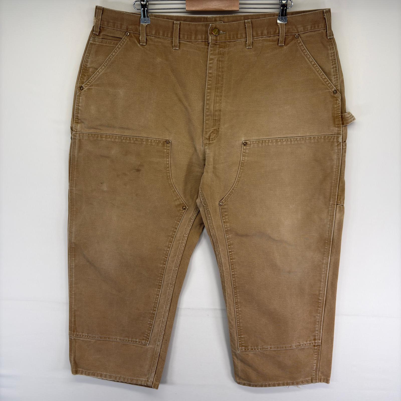 古着 カーハート Carhartt USA製 ダック パンツ ペインター ダブルニー ワンポイント ハンマーループ w44 L32 ベージュ系 メンズ 【中古】|古着屋NIKKU