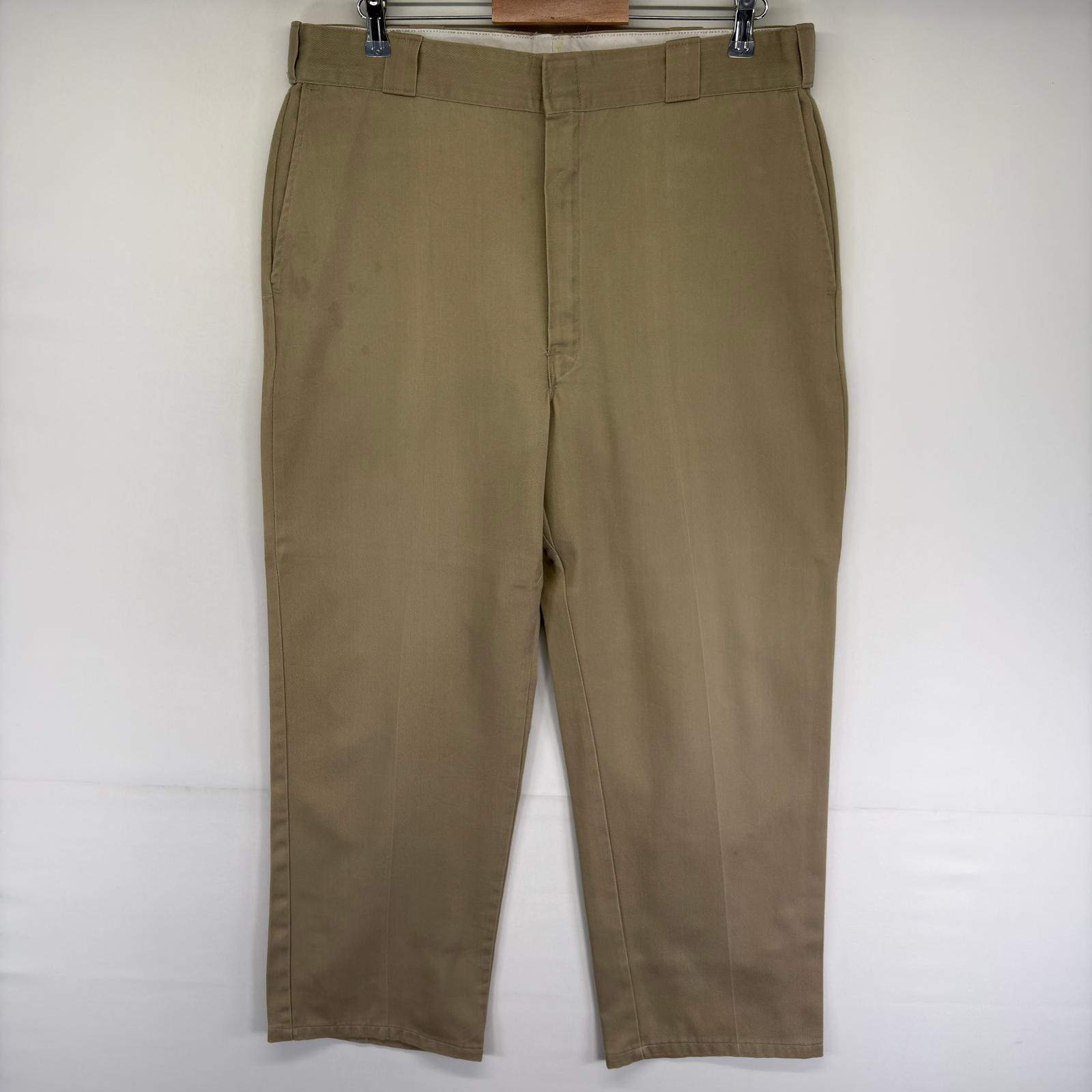 古着 ディッキーズ Dickies USA製 パンツ チビタグ ジッパーフライ 大きいサイズ ワークパンツ 作業着 w38 L32 ベージュ系 メンズ 【中古】|古着屋NIKKU