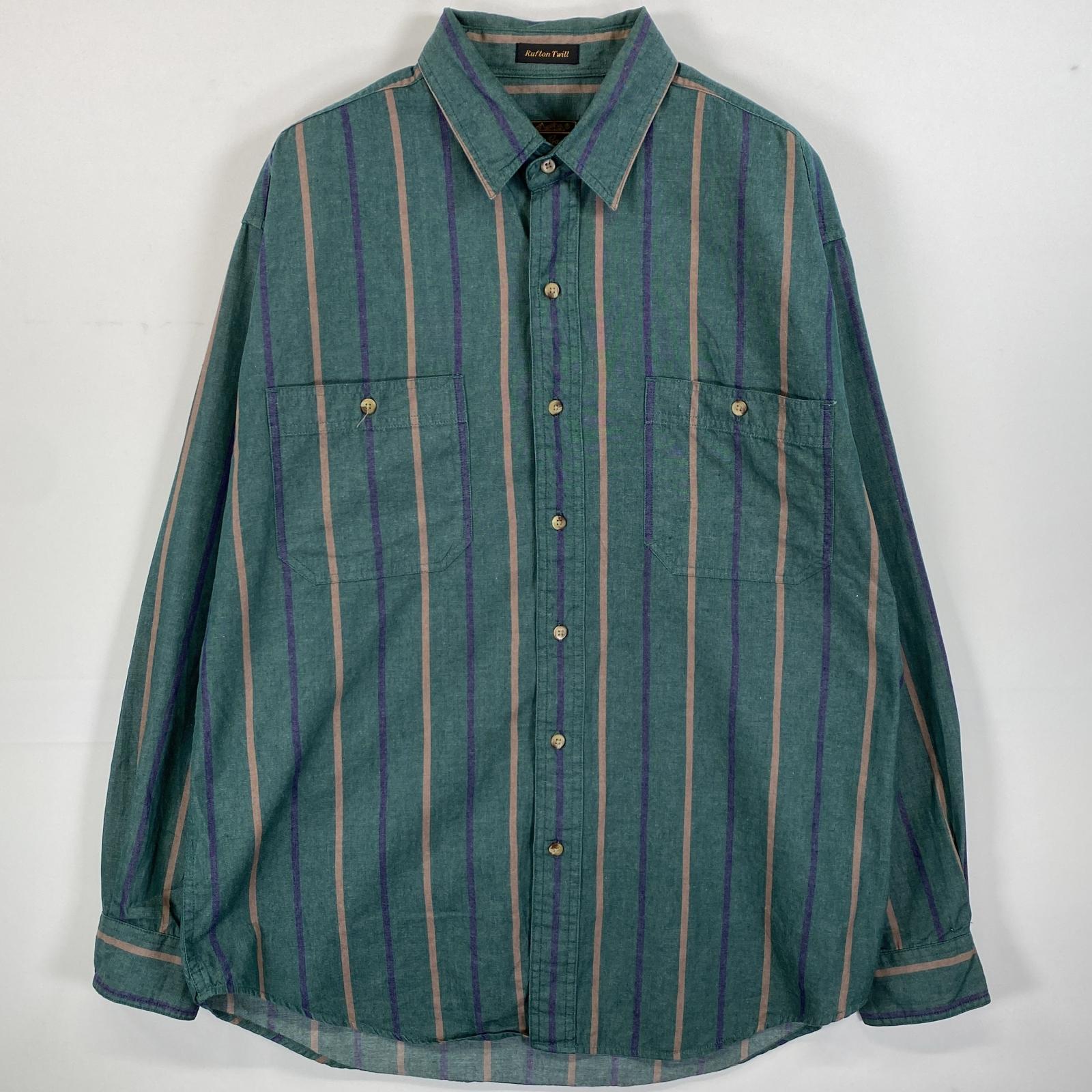 楽天市場】80s 黒タグ Eddie Bauer ノーカラー 長袖 コットン