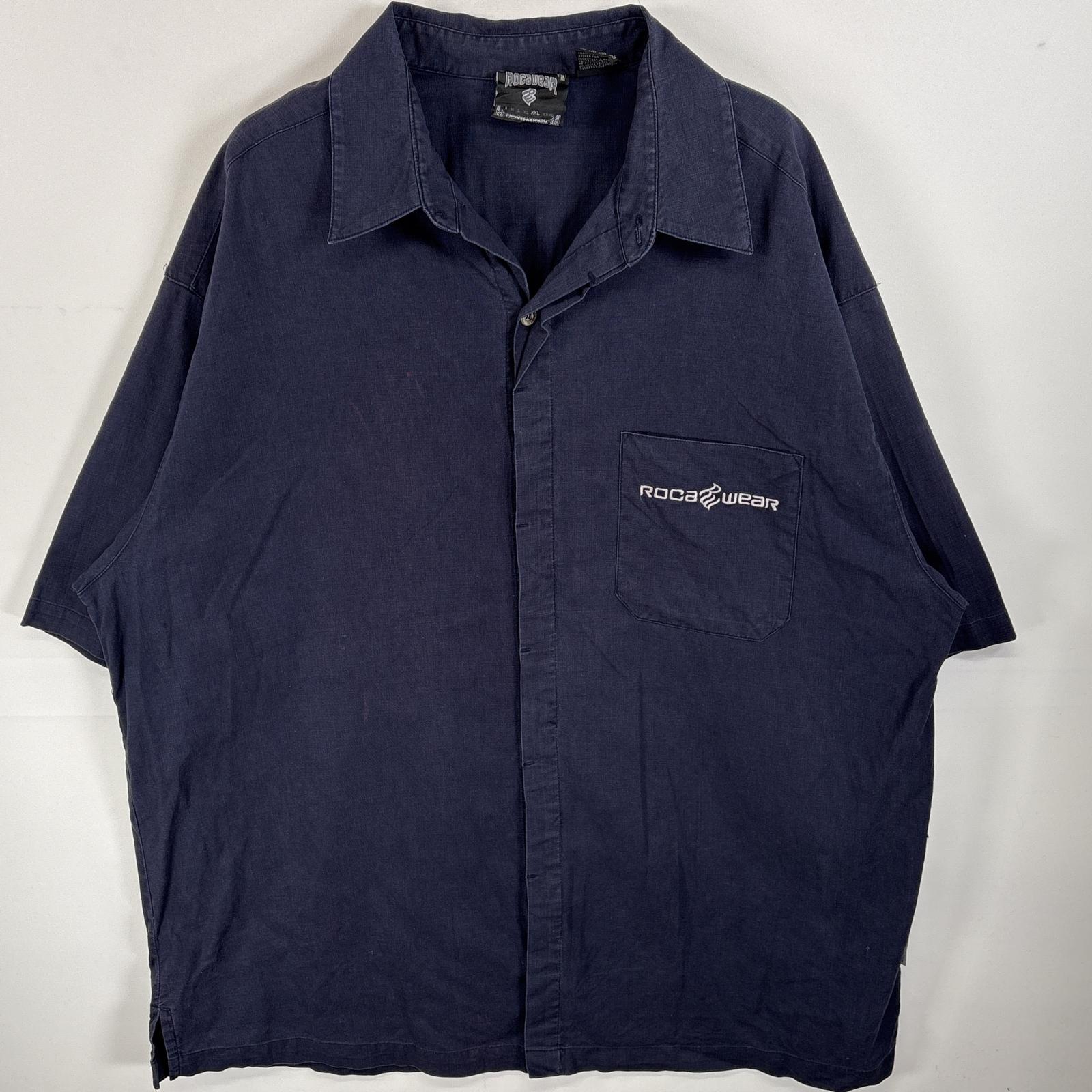 90s ROCA WEAR 3XL BBOY ボーダー　半袖　ポロシャツ　メンズ rwtt144_2.jpg