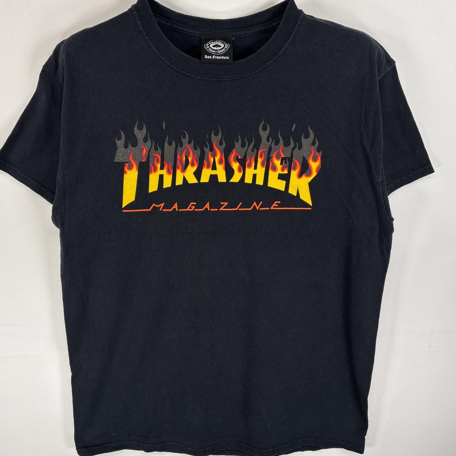 楽天市場】THRASHER スケートTシャツ ブラック 半袖 パスヘッド