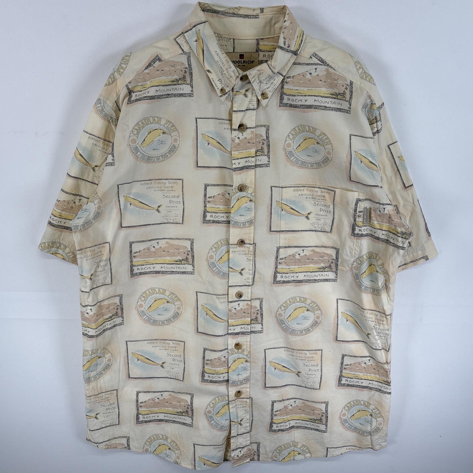 楽天市場】【中古】 ウールリッチ WOOLRICH 魚柄 半袖 シャツ
