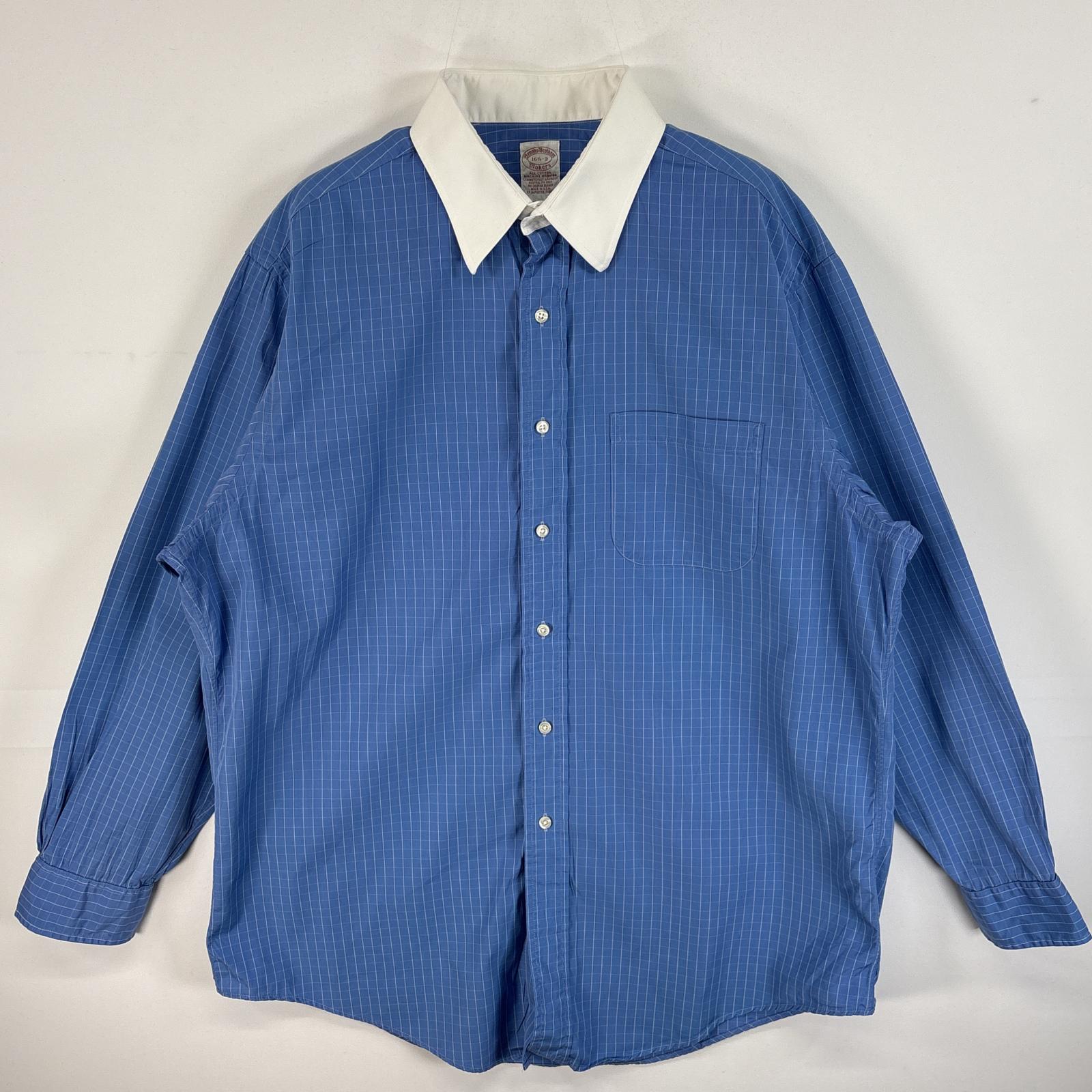 USA製　90s　ブルックスブラザーズ　ストライプシャツ　makers古着　15 Brooks Brothers - 90s USA製 ブルックスブラザーズ メーカーズ