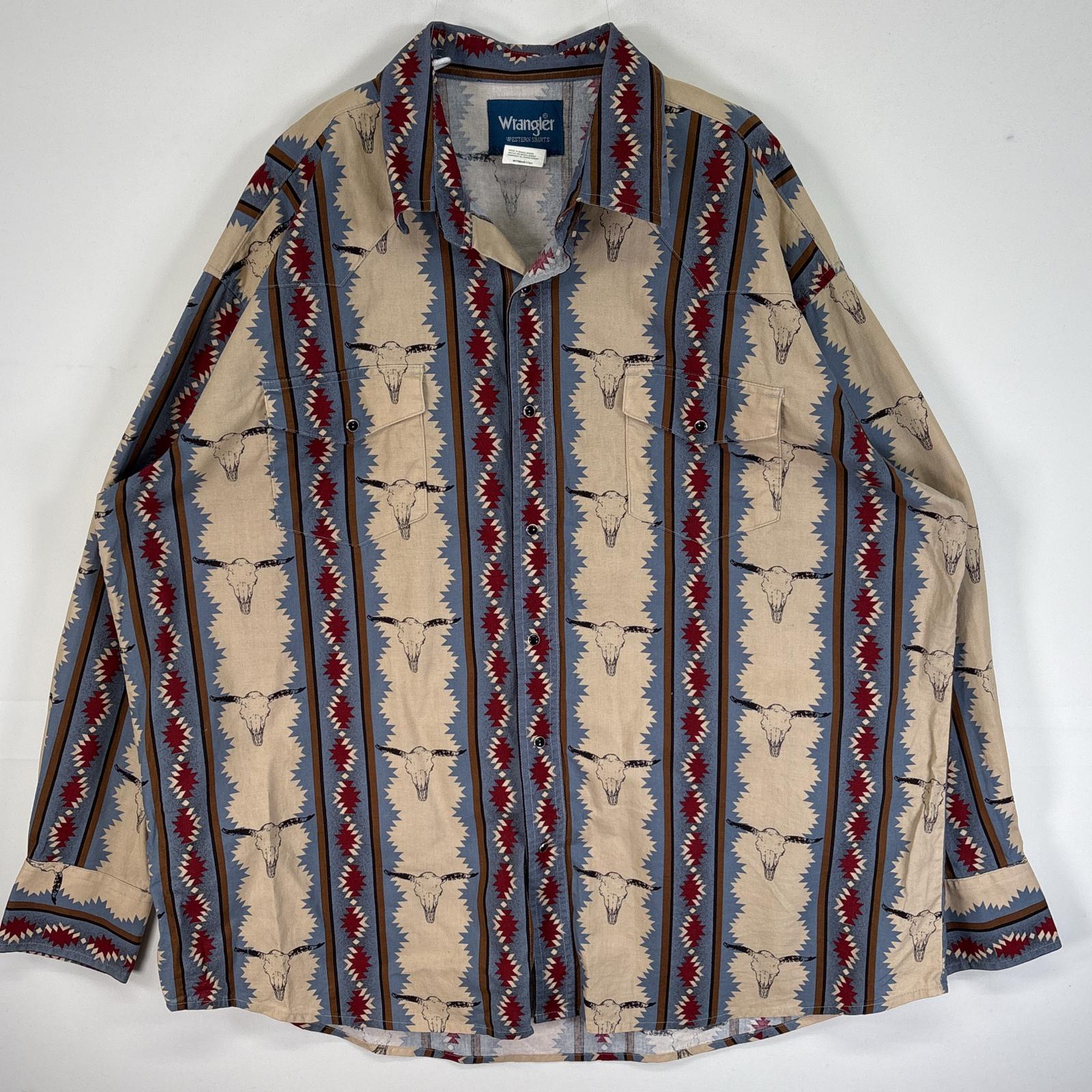 80年代ビックサイズwrangler ネイティブ柄　ボタンダウン　アメリカ製 Wrangler（ラングラー）の「【ヴィンテージ古着】Wrangler/ラングラー