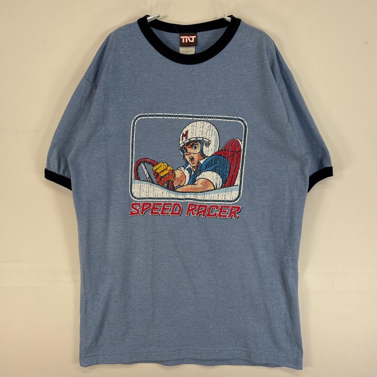スピードレーサー Tシャツ 半袖 L Speed Racer マッハGoGoGo vintage 90s SPEED RACER MACH GO GO GO ANIME WHITE MANGA