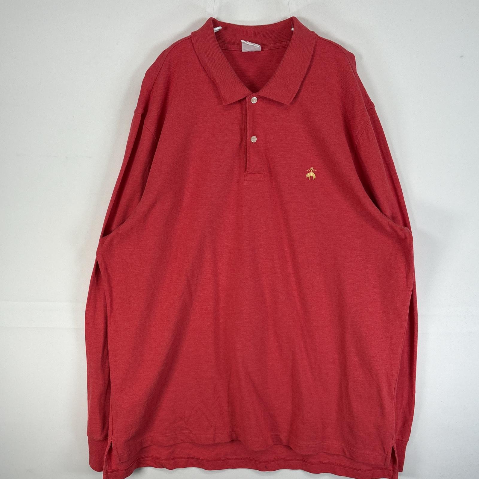 BROOKS BROTHERS 346 長袖 ニットポロ 茶 古着 XL 美品 BROOKS BROTHERS L/S Polo Shirt SIZE L Black ブルックス