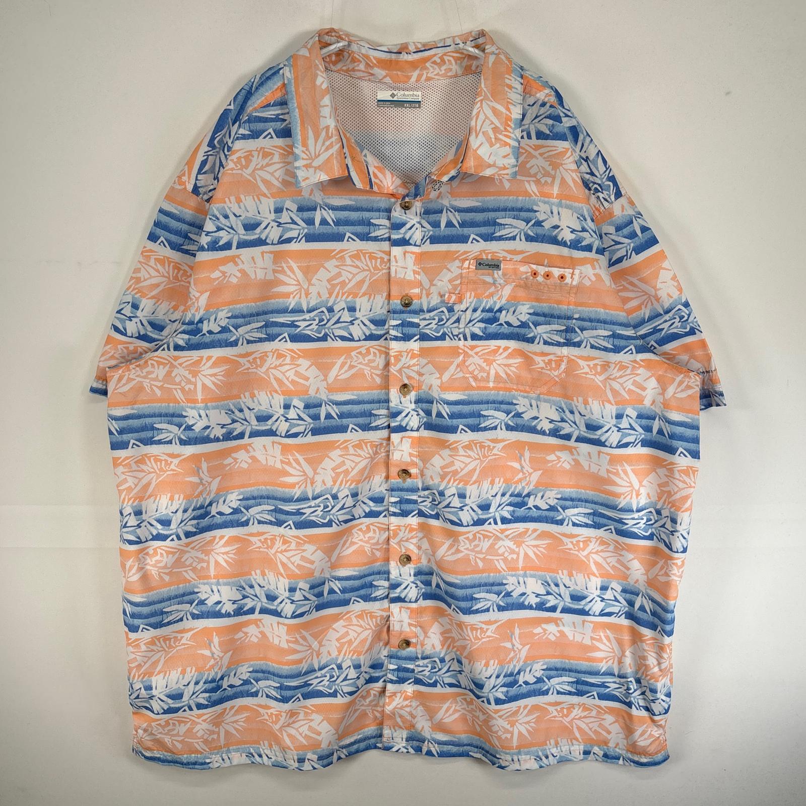 楽天市場】16年製 Columbia PFG Check S/S Fishing Shirt 赤白 M