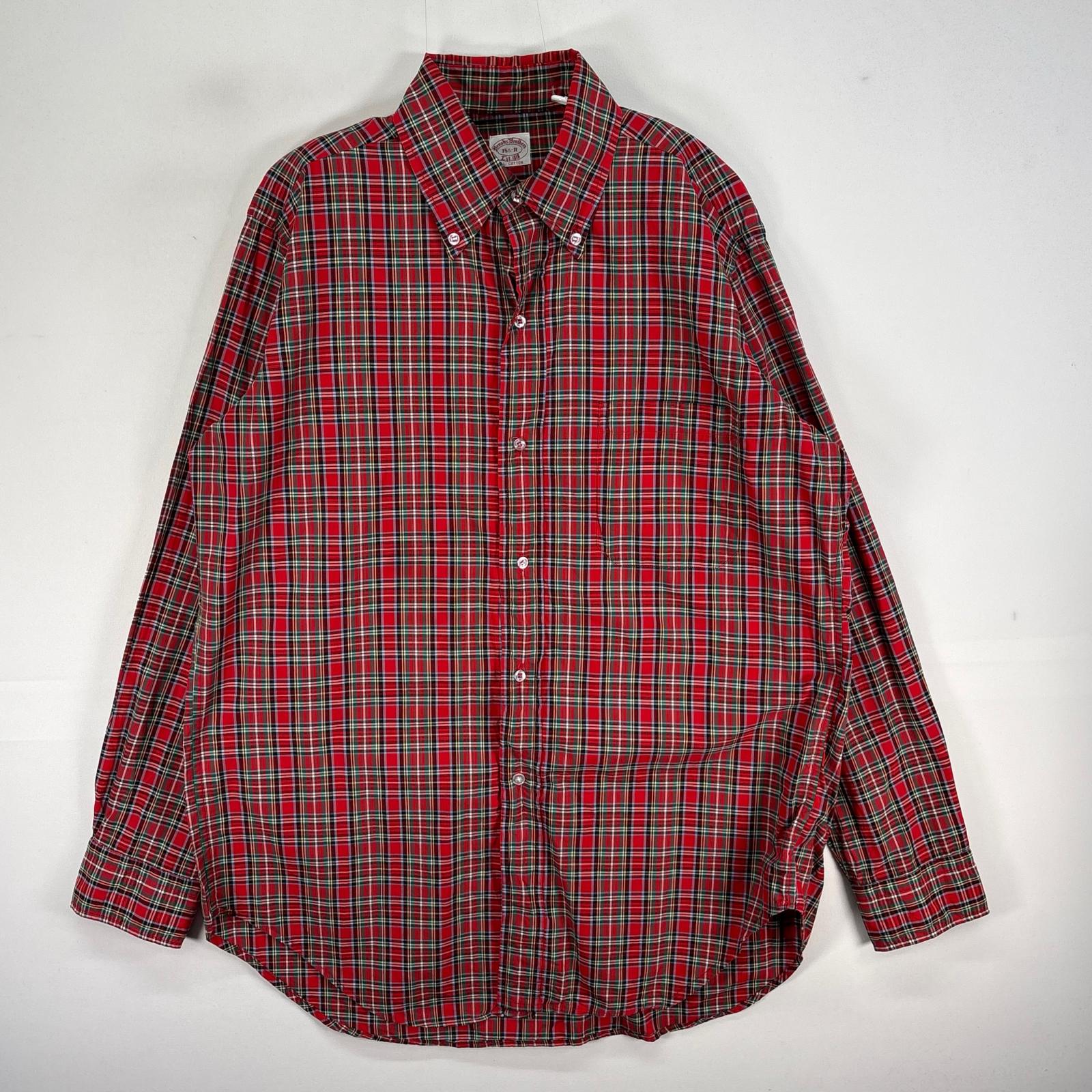 古着 60's～70's/60年代～70年代 ヴィンテージ ブルックスブラザーズ Brooks Brothers 長袖シャツ 6ボタン ボタンダウン チェック M レッド系 マルチカラー メンズ 【中古】 16,280円