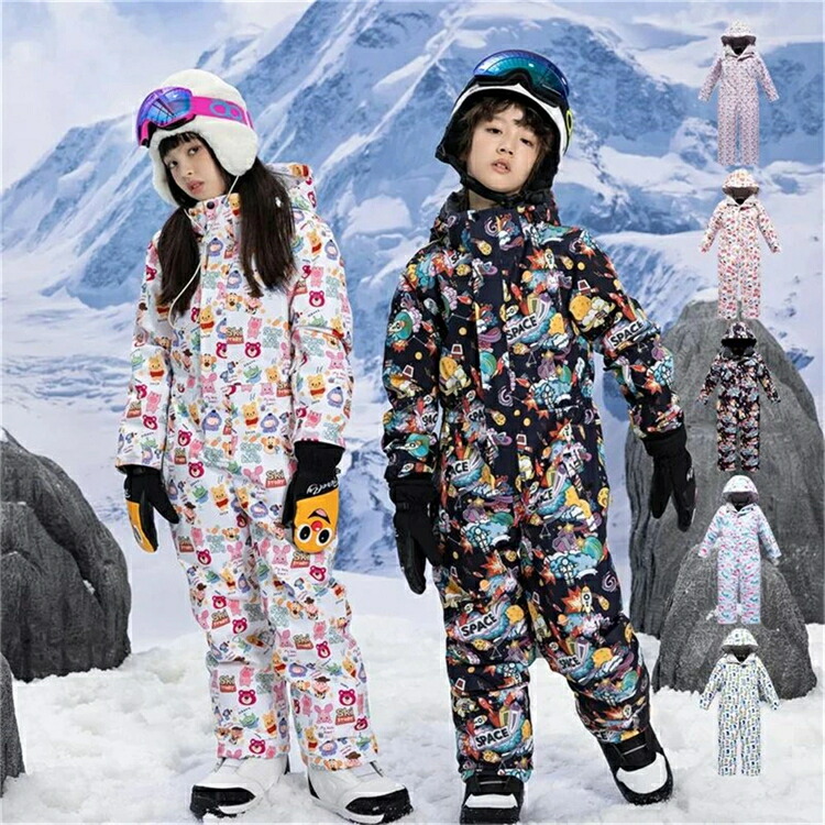 新商品の発売スキーウェア オールインワン 可愛い キッズ つなぎ ワンピース ウエア スノーボードウェア ボードウェア 雪遊び スノーウェア スノボーウェア キッズ 防水 防寒 lyj89-1.jpg