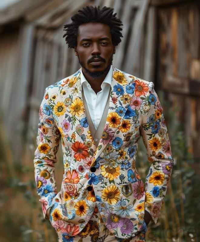 楽天市場】メンズ スーツ セットアップ 花柄 カラフル 派手 柄物