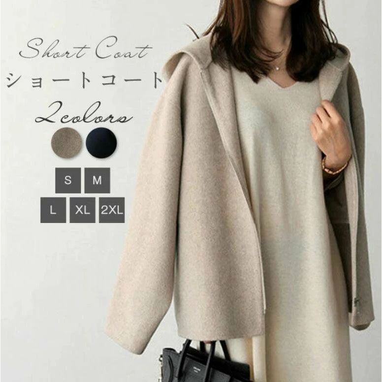 楽天市場】パーカー コート アウター レディース ショートコート 秋 冬