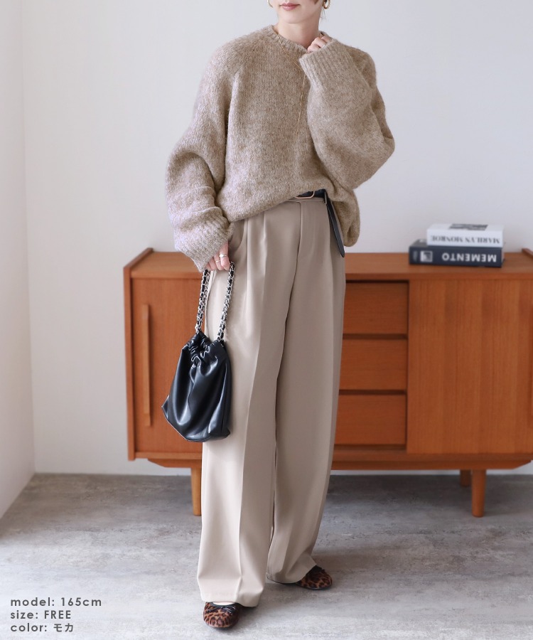 今だけ☆6930円！アルパカ混ニットプルオーバー(240902) レディース