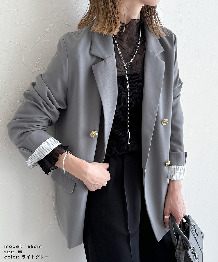 ツイル/ツイードテーラードジャケット(zn31370) レディース アウター