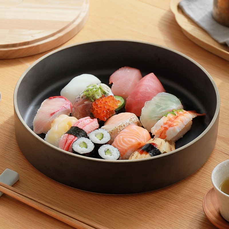 HASAMI PORCELAIN ボウル 直径25.5cm 食器 器 丸形 円形 日本製 国産 波佐見焼 ブラック グロスグレー プレート 北欧 楽ギフ_包装 あす着対応