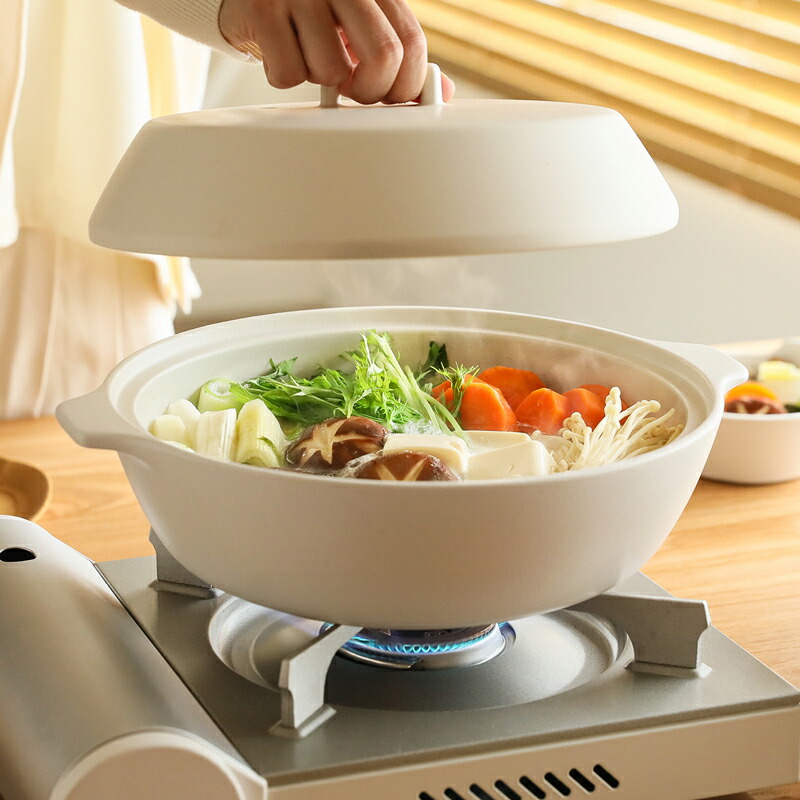KAKOMI 直火 土鍋 2.5L 耐熱瀬戸もの 瀬戸もの 膳立て物の具 鍋 勝手もと雑貨 勝手もと装置 日本製 白いこと 黒いこと あした着相応う