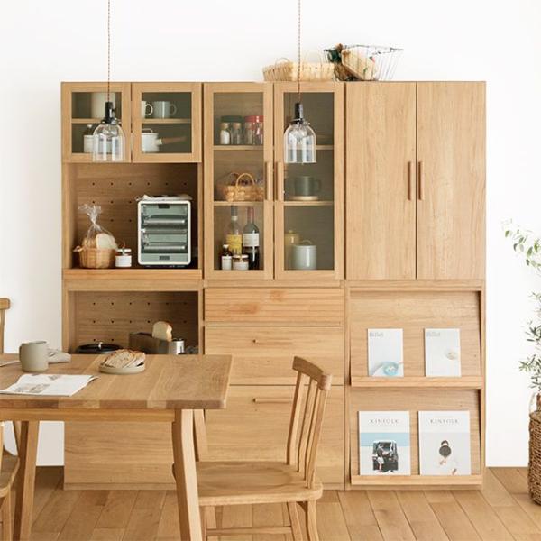 楽天市場】食器棚 北欧 シンプル ナチュラル 西海岸 木製 幅60 スリム