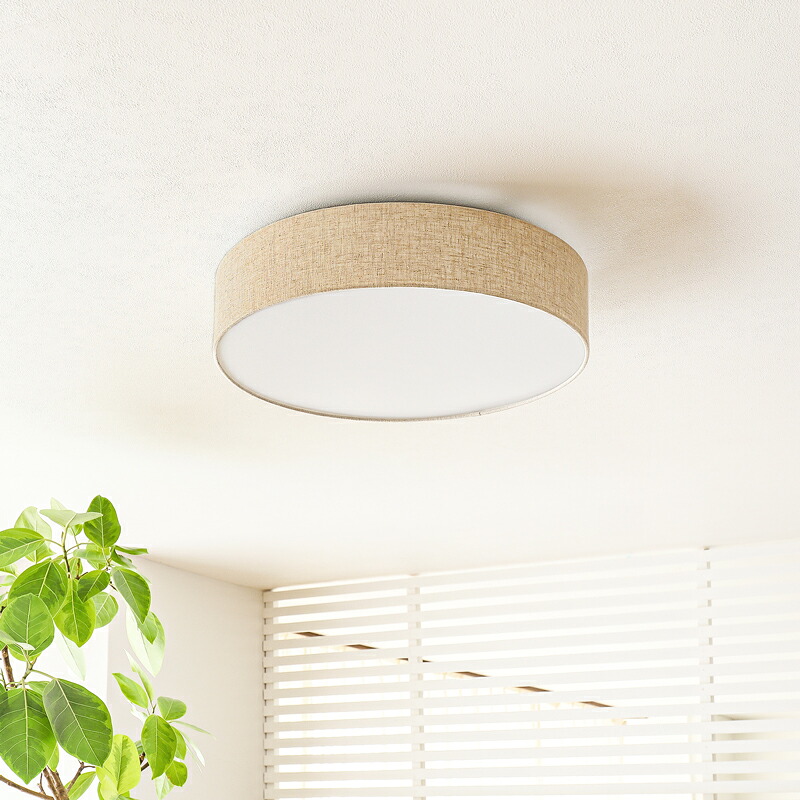 天井照明 TEXAS LED CEILING LIGHT テキサス シーリングライト 薄型 調光 調色 リビング ダイニング リモコン付き 麻混 北欧 ナチュラル AZG-101-AB アプロス あすつく 32,890円