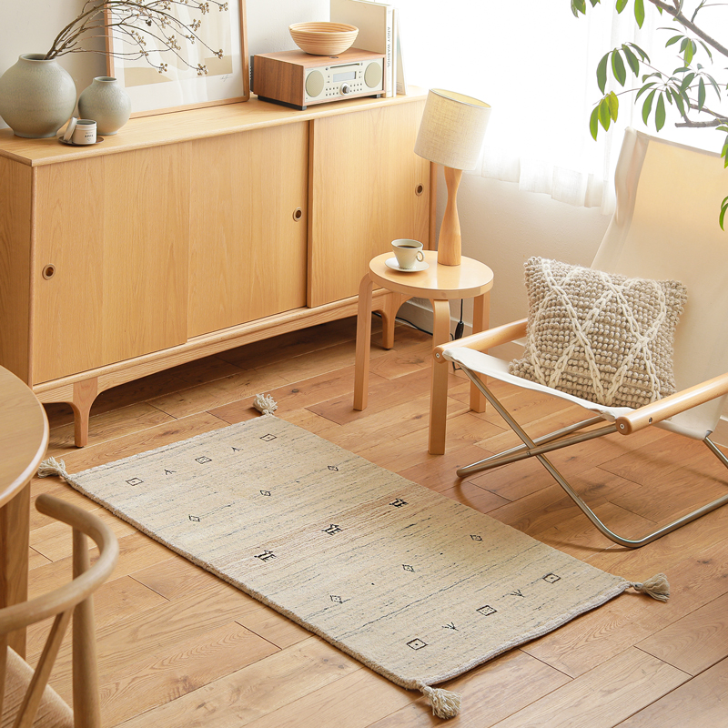 楽天市場】フロアマット Aile アイレ ギャッベ 60×90cm インド製
