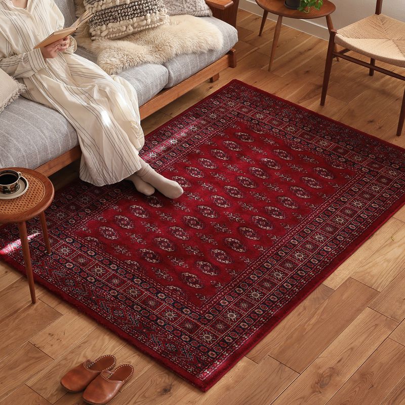 ラグ ラグマット トルコ産 クラシックレッド 133×195 長方形 四角形 KERS ALANAY カーペット リビング ダイニング 寝室 長方形 四角形