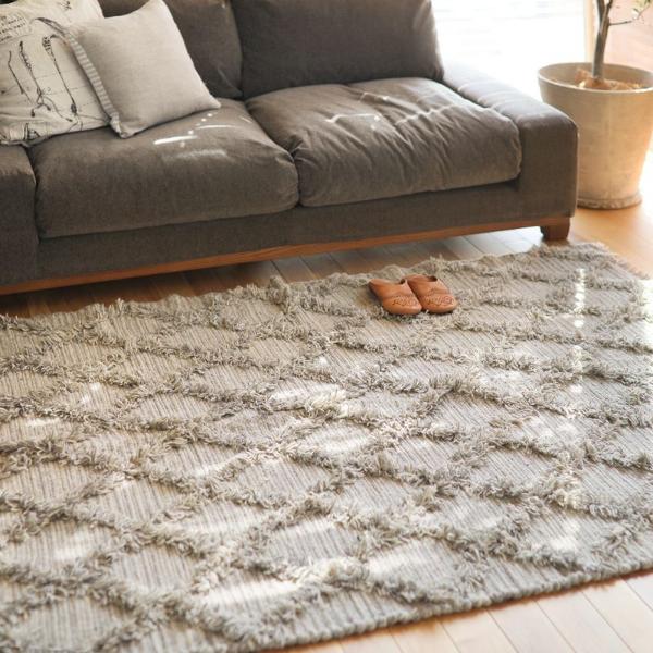 引っ敷き ベニワレン モロッカン モロッコ王国 バーラット 羊毛 WOOL CROSS RUG 140×200 矩形 今めかしい