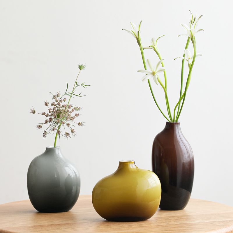 楽天市場】フラワーベース SACCO ガラス Cタイプ 03 花瓶 H15cm KINTO