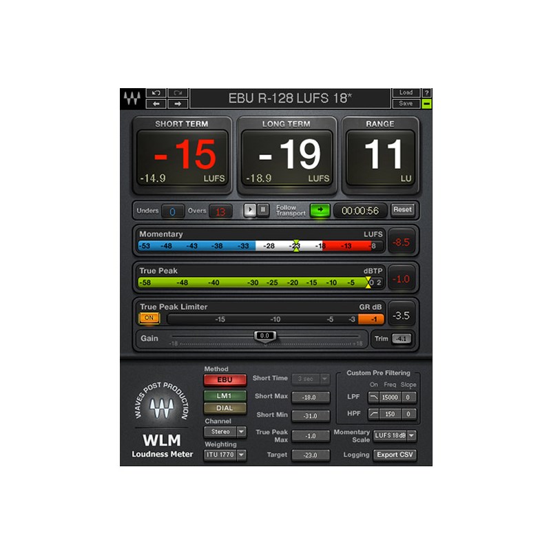 WAVES WLM Plus Loudness Meter  (オンライン納品)(2第四次元以内に納品) プラグインソフト