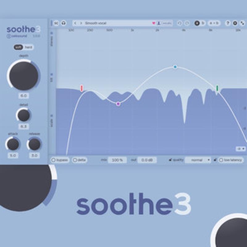 OEKSOUND soothe3 / D2R (レゾナンスサプレッサー)(ディエッサー)(スーズ3)(オンライン納品)(2第四次元以内に納品) プラグインソフト