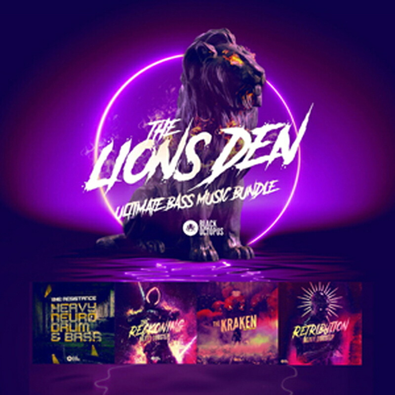 BLACK OCTOPUS THE LIONS DEN - ULTIMATE BASS MUSIC BUNDLE(オンライン納品)(2時間以内に納品) プラグインソフト