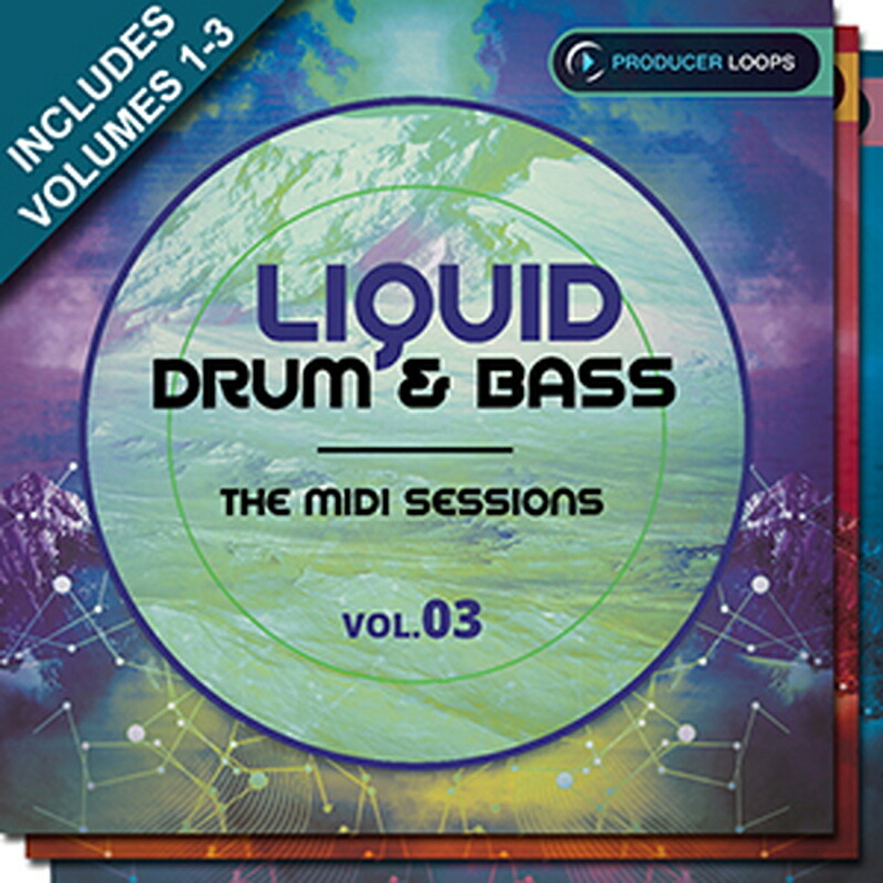 PRODUCER LOOPS LIQUID DRUM BASS THE MIDI SESSIONS BUNDLE (V1-3)(オンライン納品)(2時間以内に納品) プラグインソフト