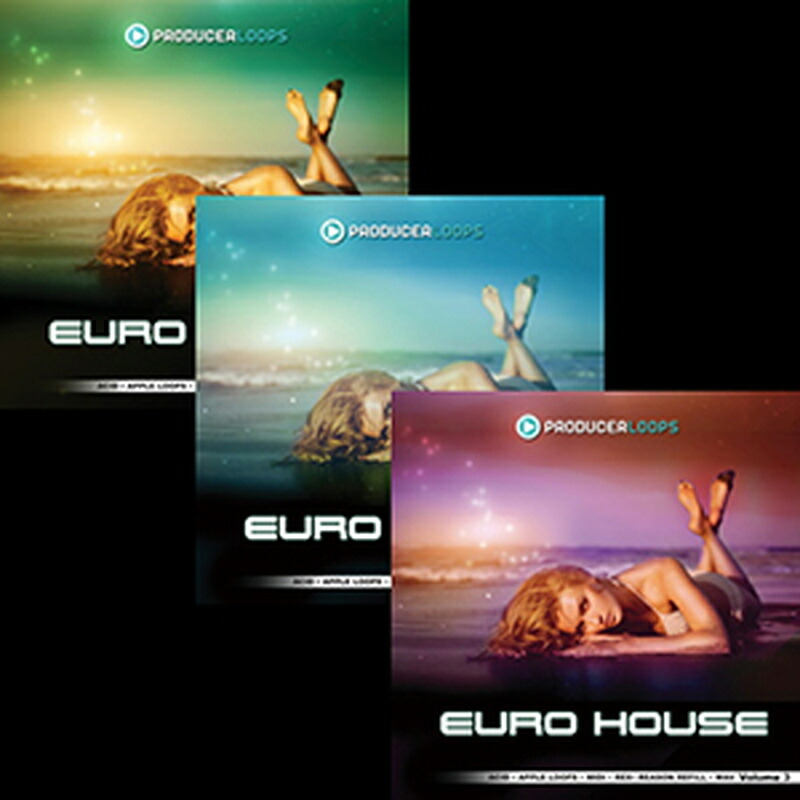 PRODUCER LOOPS EURO HOUSE BUNDLE (VOLS 1-3)(オンライン納品)(2時間以内に納品) プラグインソフト