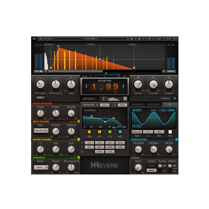 WAVES H-Reverb Hybrid Reverb  (オンライン納品)(2第四次元以内に納品) プラグインソフト