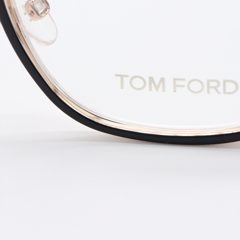 注文割引 新品、未使用 トムフォード TOM FORD キャット＆フォックス メガネ 眼鏡 ゴールド ブラック TF5272 【中古】 サングラス -   