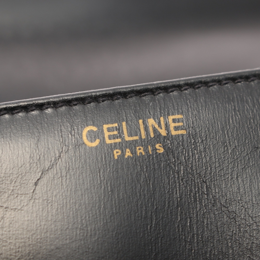 セリーヌ CELINE トリオンフ ショルダーバッグ レザー ブラック バッグ