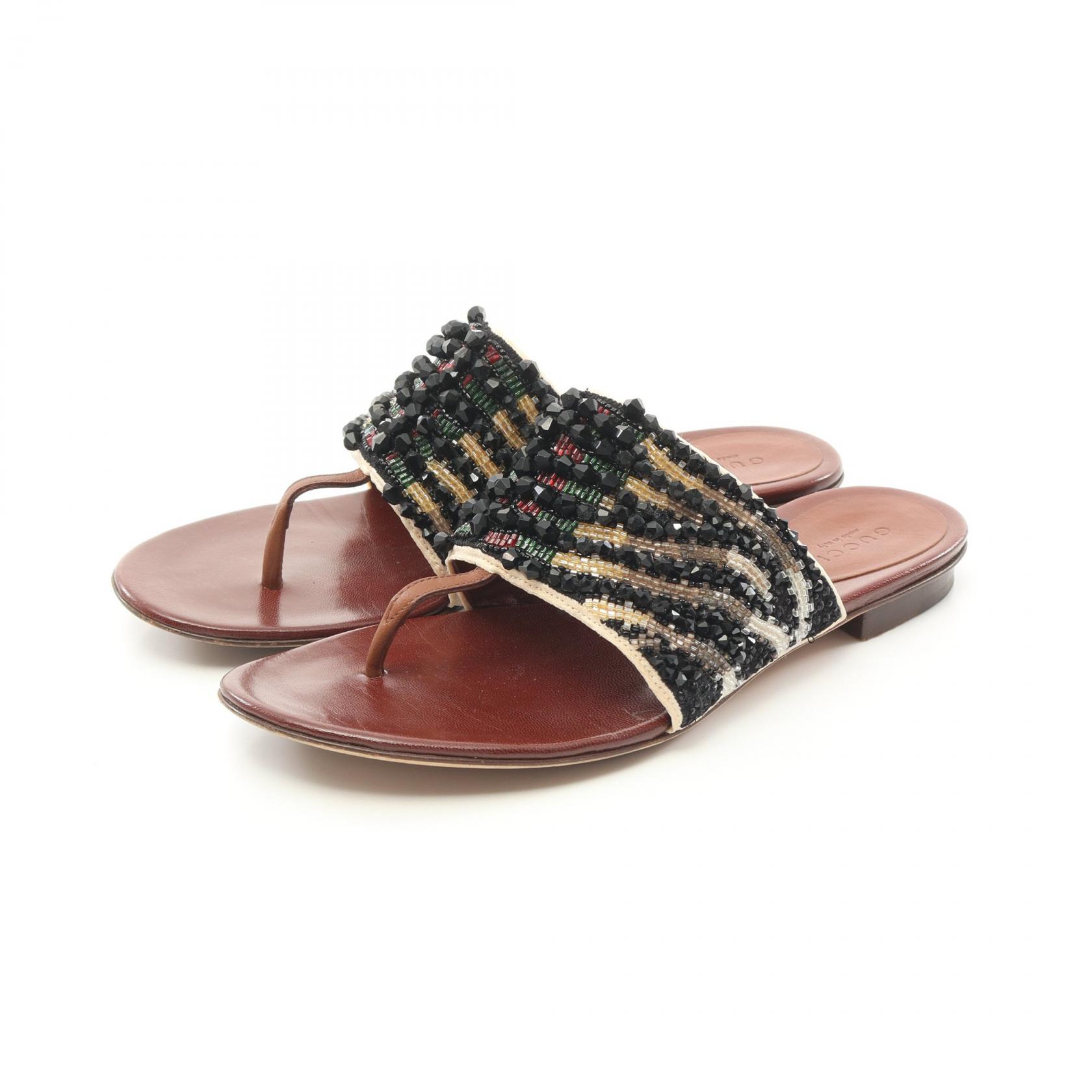 未使用品 GUCCI グッチ ホースビット サンダル トング23.5cm ブルー GUCCI - GUCCI(グッチ) ホースビット サンダル サンダル