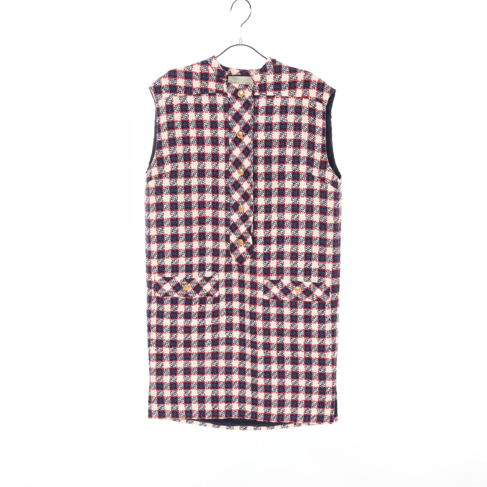 GUCCI☆チルドレンズ☆タータンチェック☆丸襟ワンピース☆クリスマス10Y グッチ GUCCI グッチ ニット チルドレンズ チェック ワンピース
