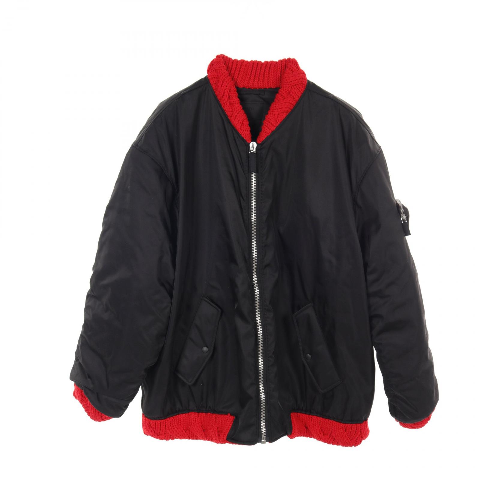 PRADA ネイビー レッド キルティングジャケット PRADA ネイビー レッド キルティングジャケット PRADA ネイビー