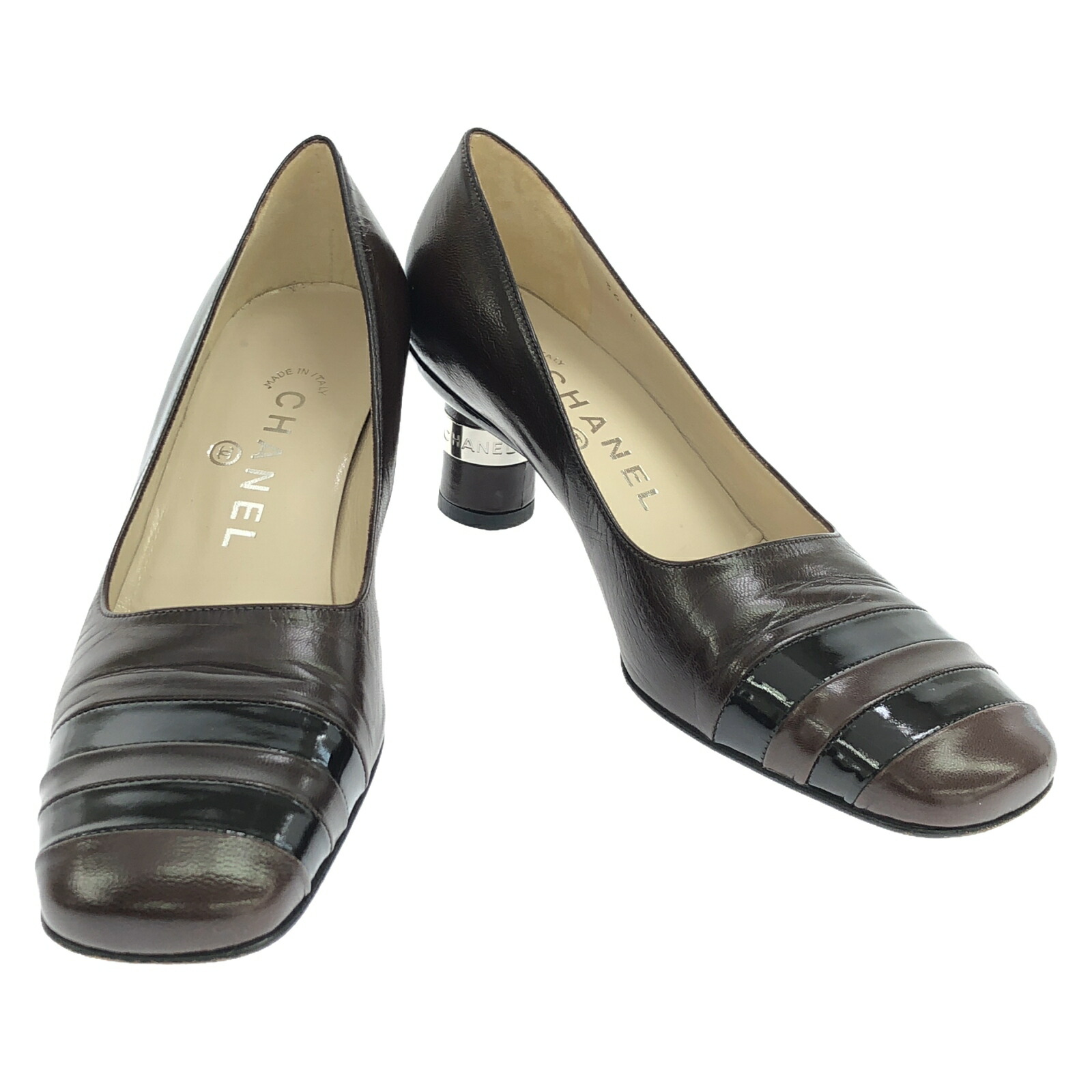 CHANEL カメリアパンプス 中古・古着通販】CHANEL (シャネル) カメリアヒールパンプス