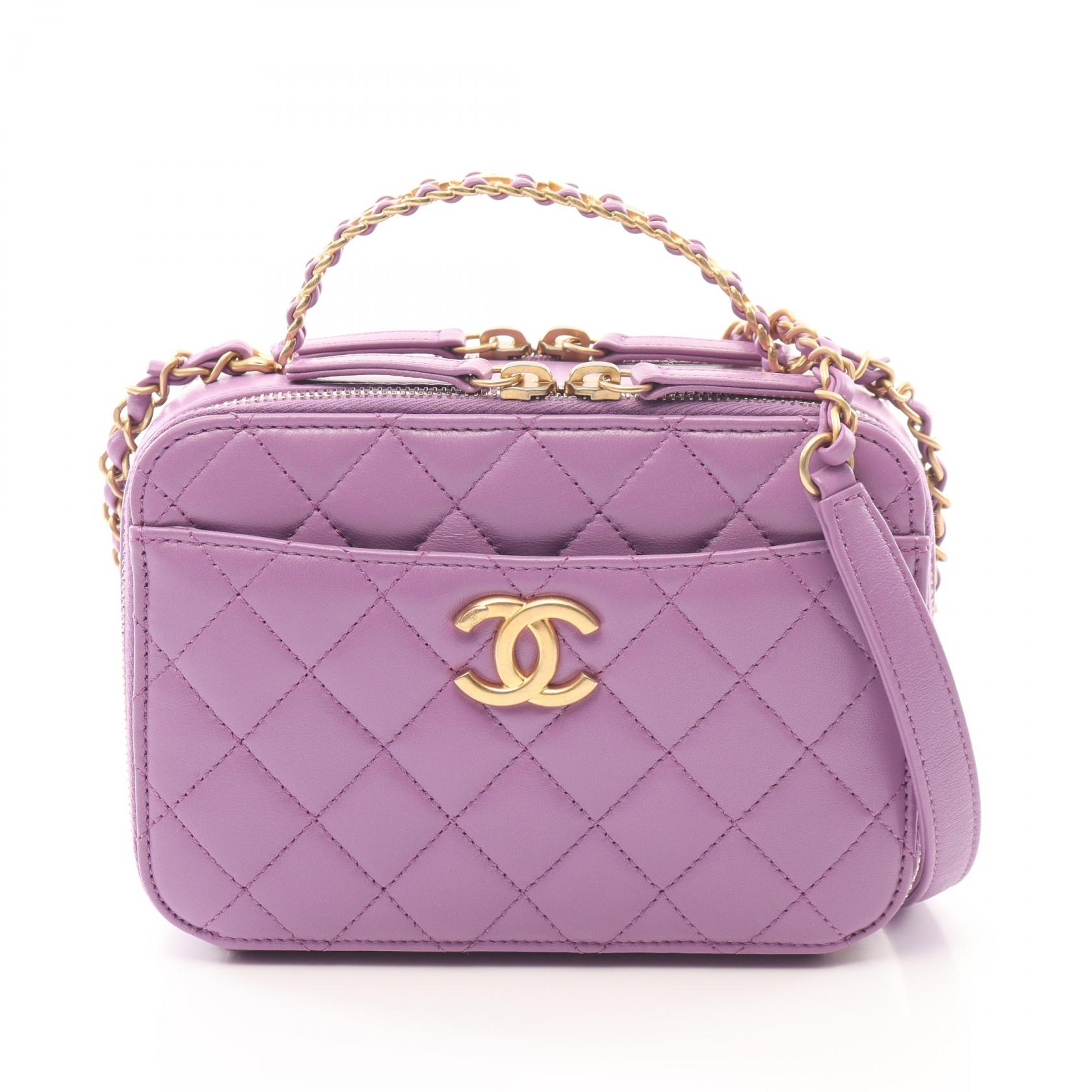 極 美品 シャネル マトラッセ ラムスキン 観音 バニティバッグ ハンドバッグ CHANEL (シャネル) マトラッセ バニティバッグ ハンドバッグ