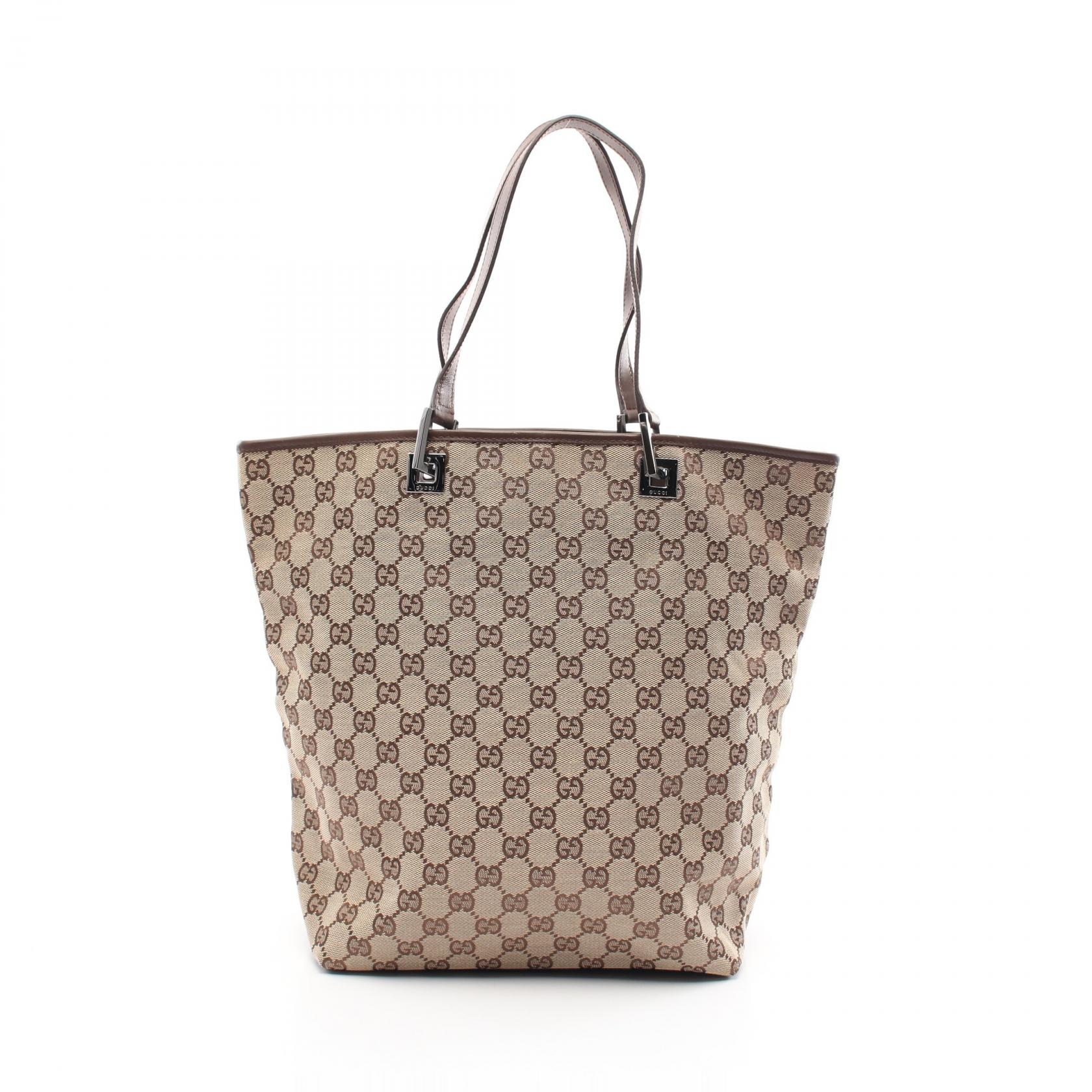 ✨GUCCI キャンバス バンブー トートバッグ✨ キャンバス バンブー トートバッグ ナイロン ブラック（2021/11