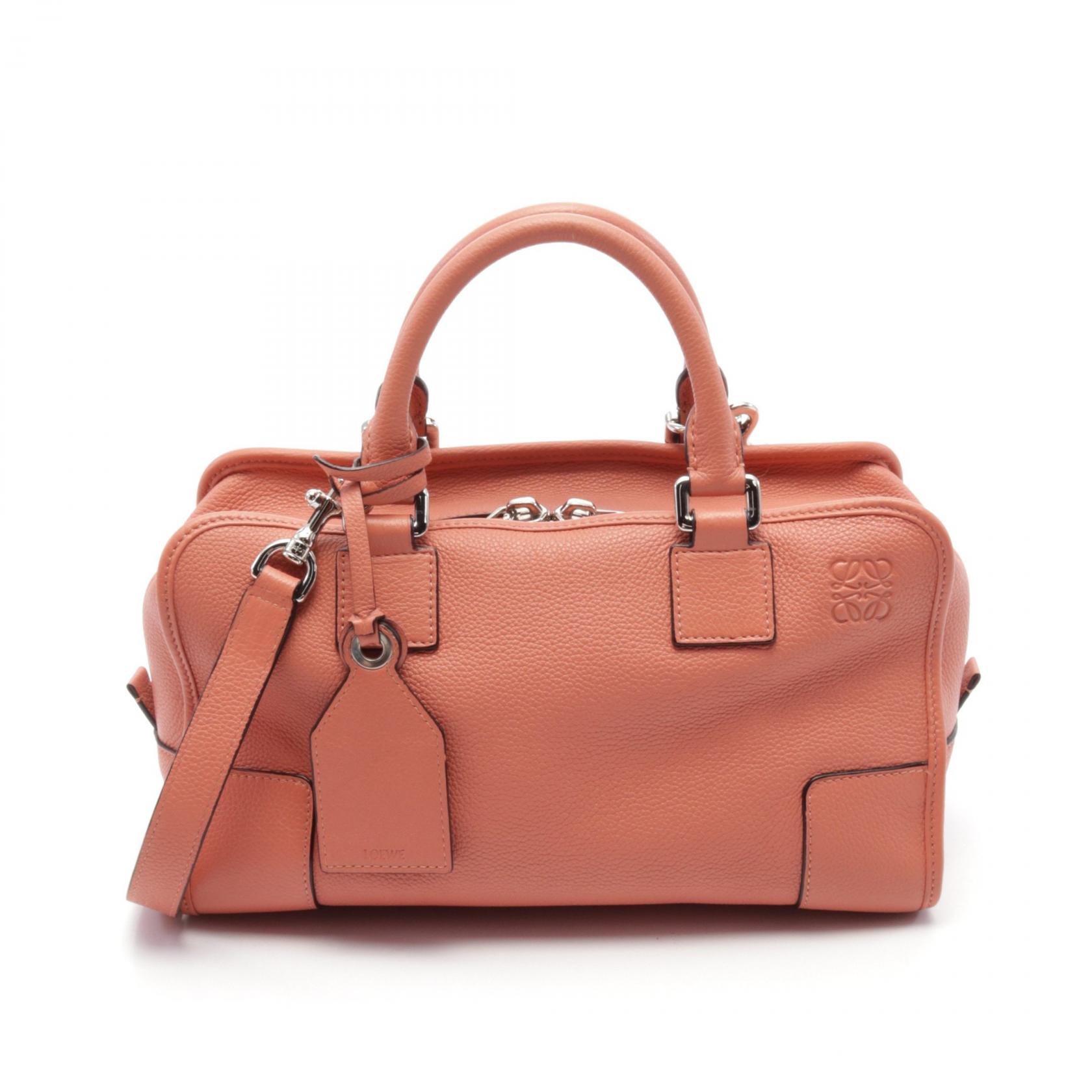 Loewe 極美品 赤 レザー アマソナ 28 ハンドバッグ ロエベ 38103-15_1.jpg