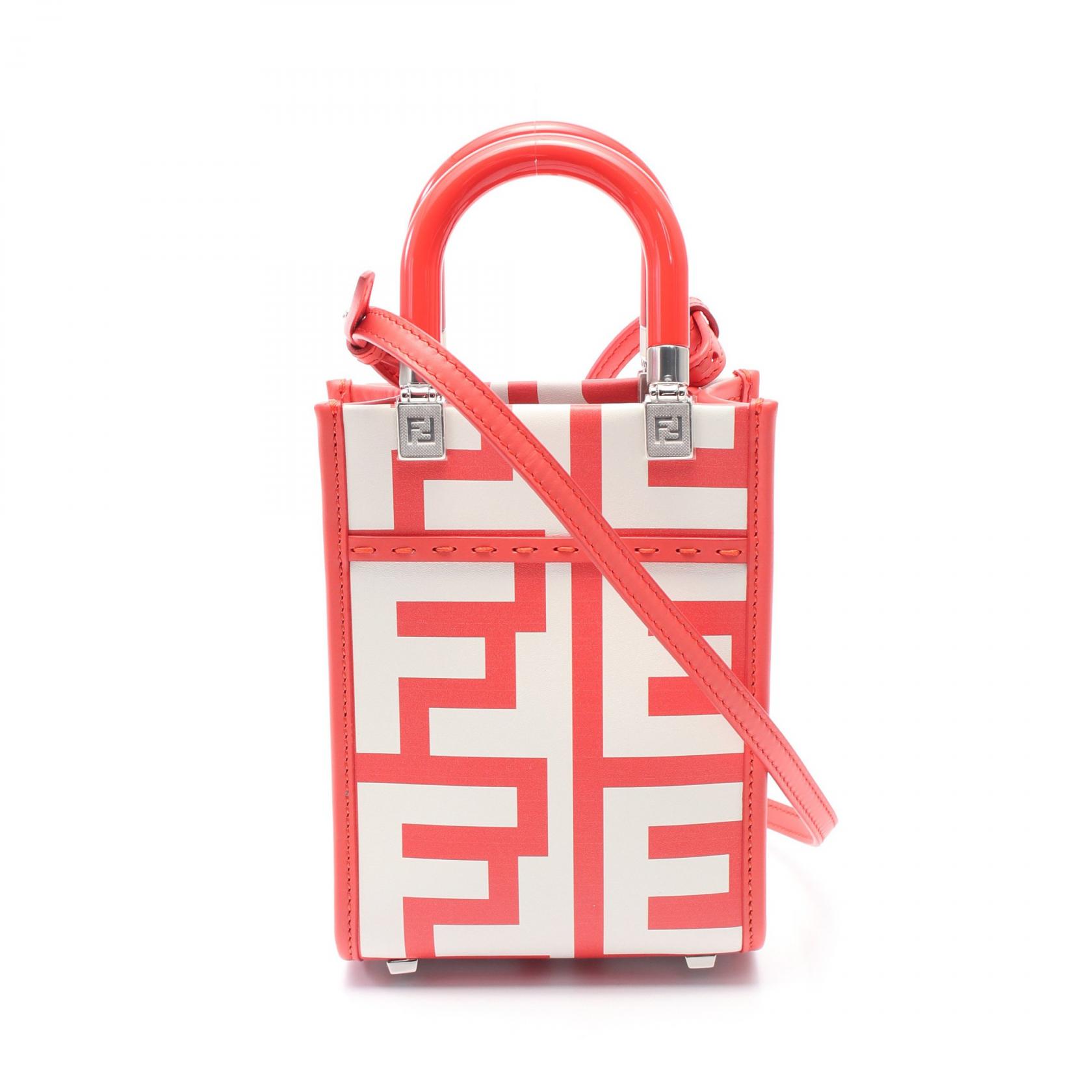 【美品】FENDI ミニミニハンドバッグ FENDI☆PEEKABOO ICONIC MINI Dove-grey☆ミニバッグ☆送料込