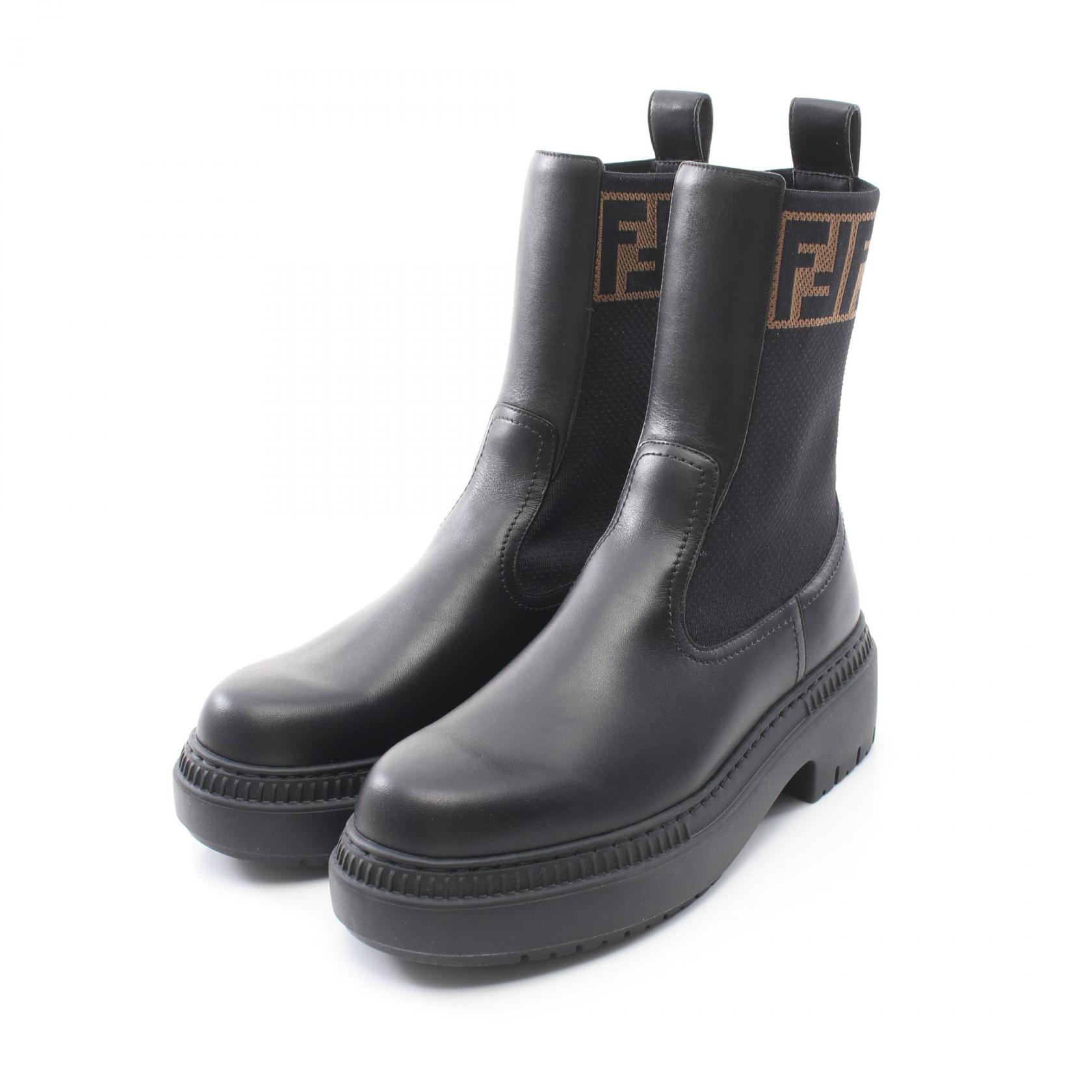 美品☆　フェンディ　FENDI ショートブーツ　サイドゴアブーツ　レザー 楽天市場】フェンディ FENDI 24SS ドミノ レザー ズッカ