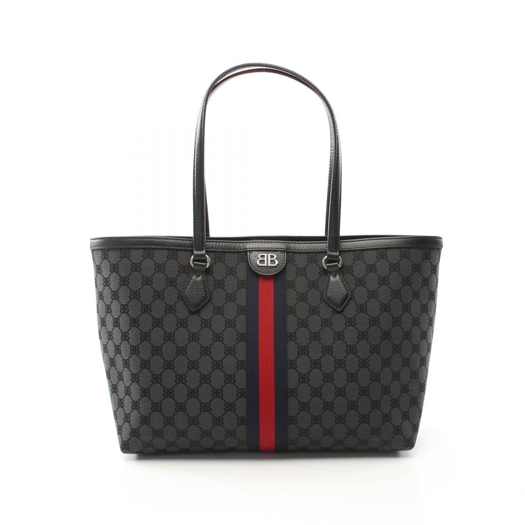 バレンシアガ×グッチ　グラフィティ トートバッグM ブラック BALENCIAGA - 未使用 バレンシアガ グッチ コラボ トートバッグ