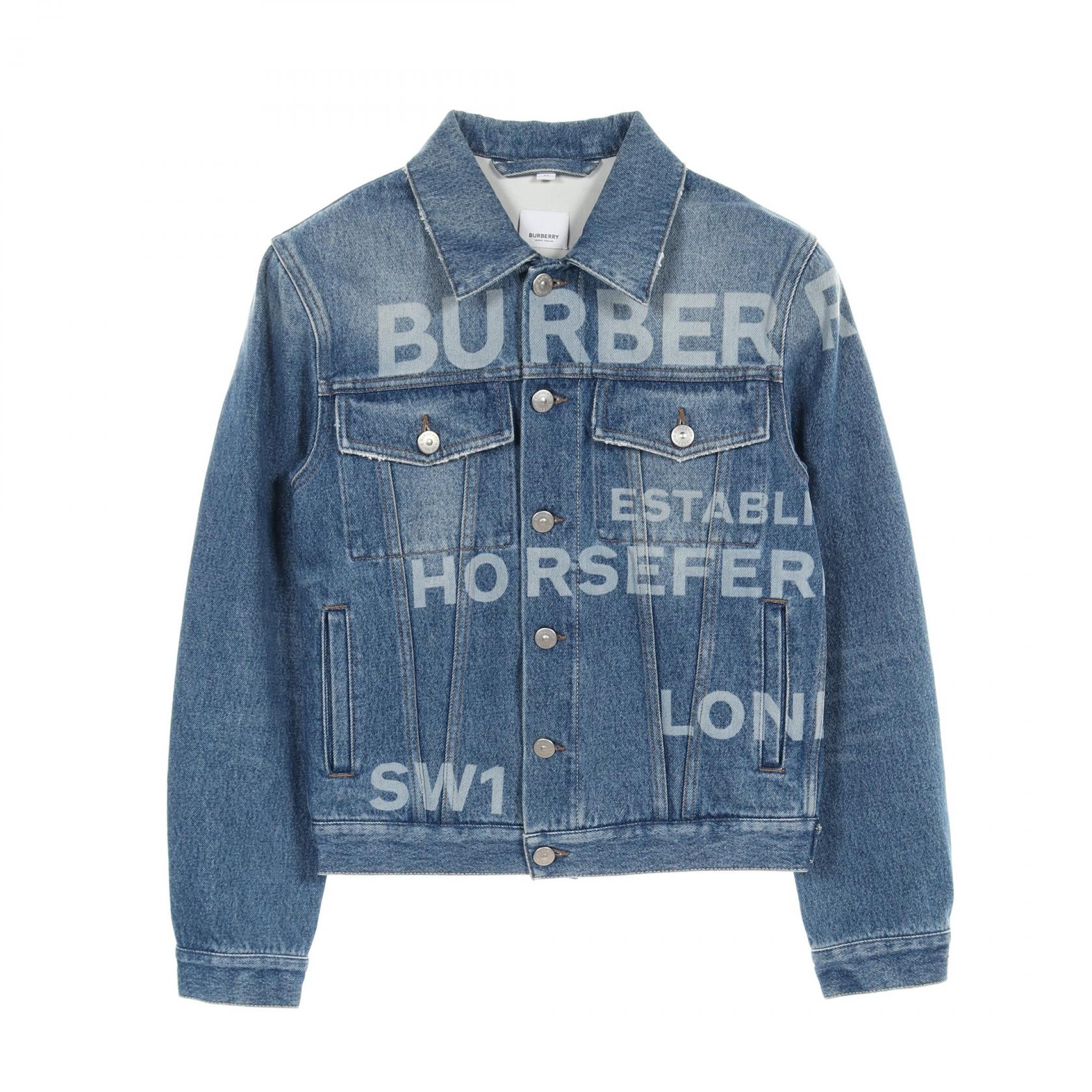 【送料&関税込】Burberry Denim Jacket Burberry shark-print Denim Bomber Jacket | Blue | FARFETCH