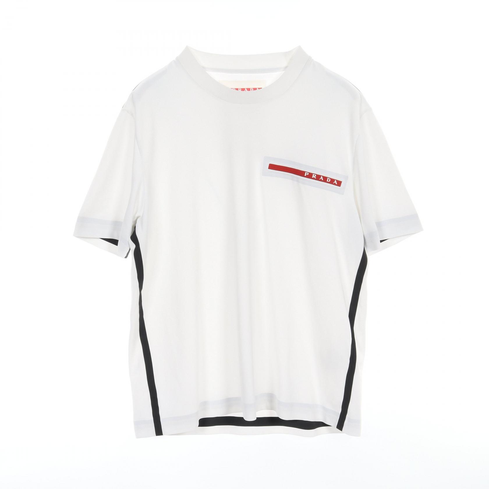 プラダスポーツ リネアロッサ PRADA SPORT LINEA ROSSA Piqu? T-shirt ピケ カットソー 衣料品 トップス ポリエステル メンズ ホワイト系 SJN292 【中古】 楽天市場】プラダスポーツ リネアロッサ PRADA SPORT LINEA ROSSA Piqu